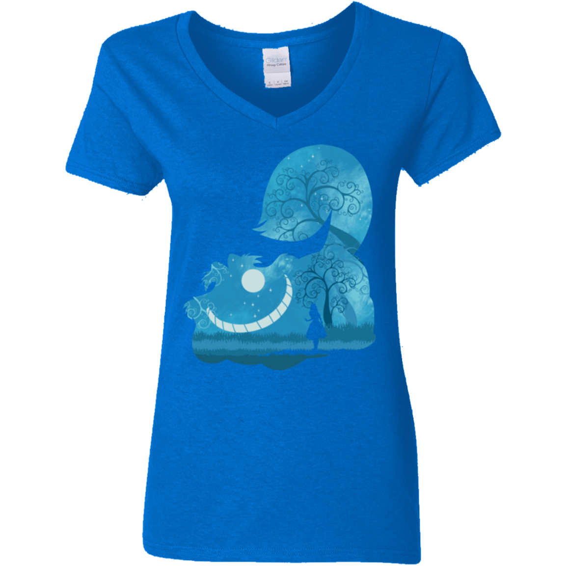 T-Shirts Royal / S Cheshire Portrait Women's V-Neck T-Shirt