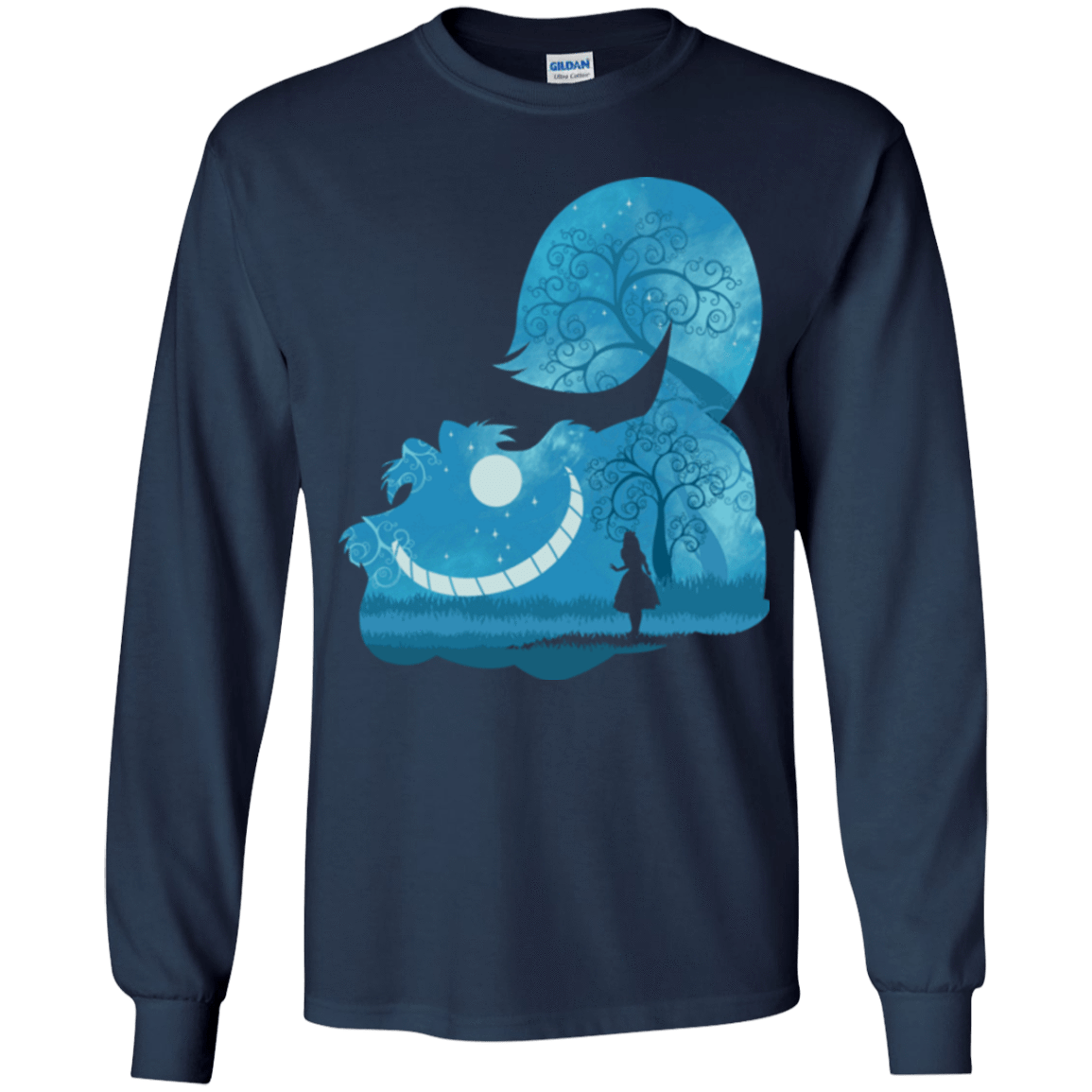 T-Shirts Navy / YS Cheshire Portrait Youth Long Sleeve T-Shirt