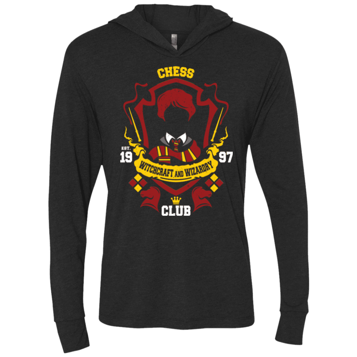 T-Shirts Vintage Black / X-Small Chess Club Triblend Long Sleeve Hoodie Tee