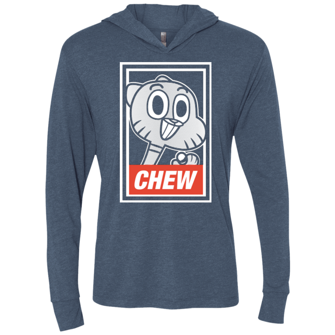 T-Shirts Indigo / X-Small CHEW Triblend Long Sleeve Hoodie Tee