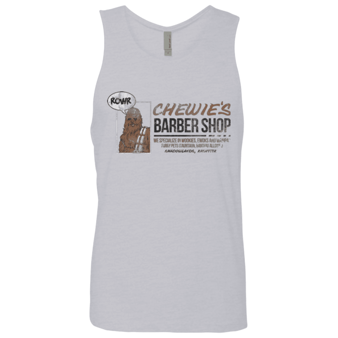 T-Shirts Heather Grey / Small Chewie's Barber Shop Men's Premium Tank Top