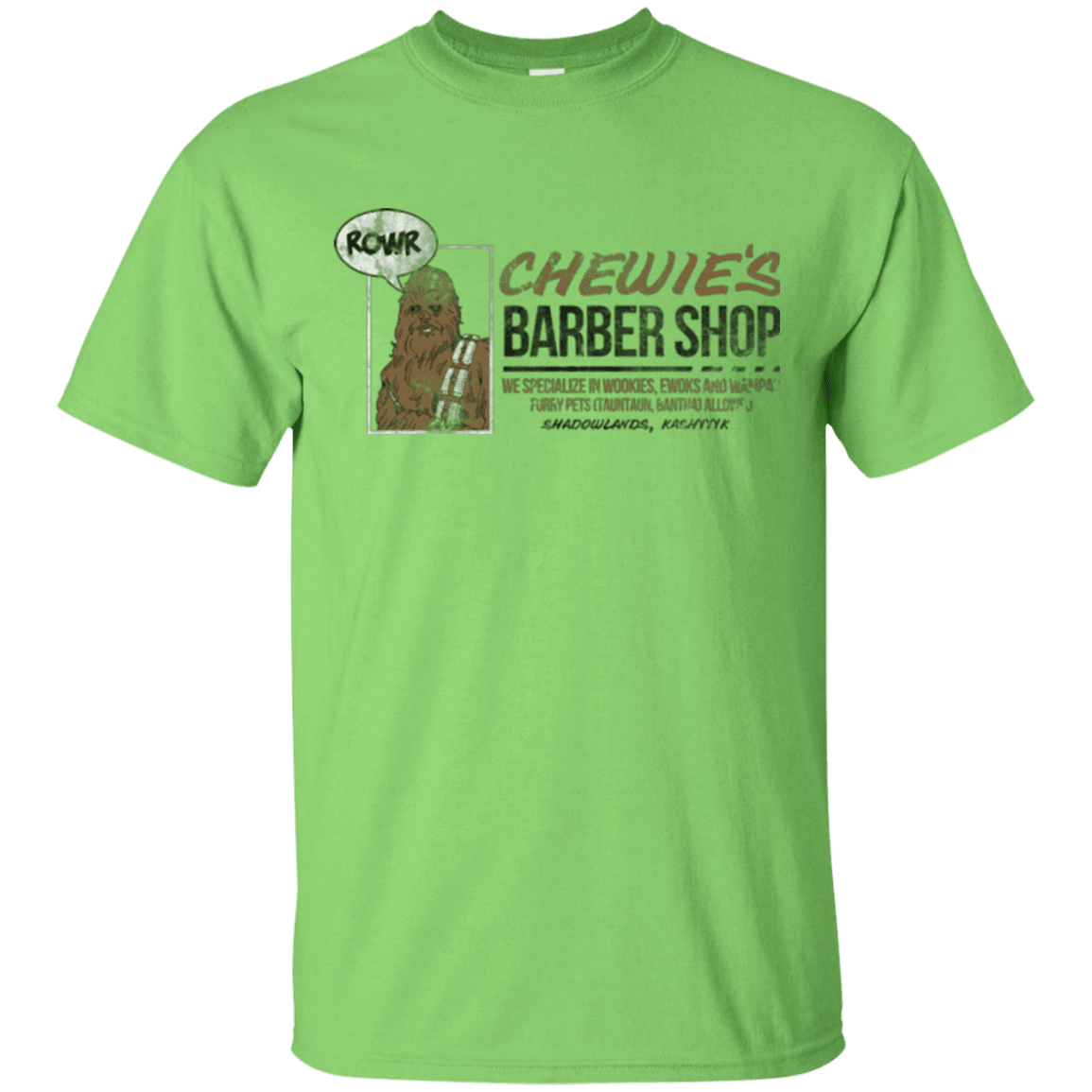 T-Shirts Lime / Small Chewie's Barber Shop T-Shirt