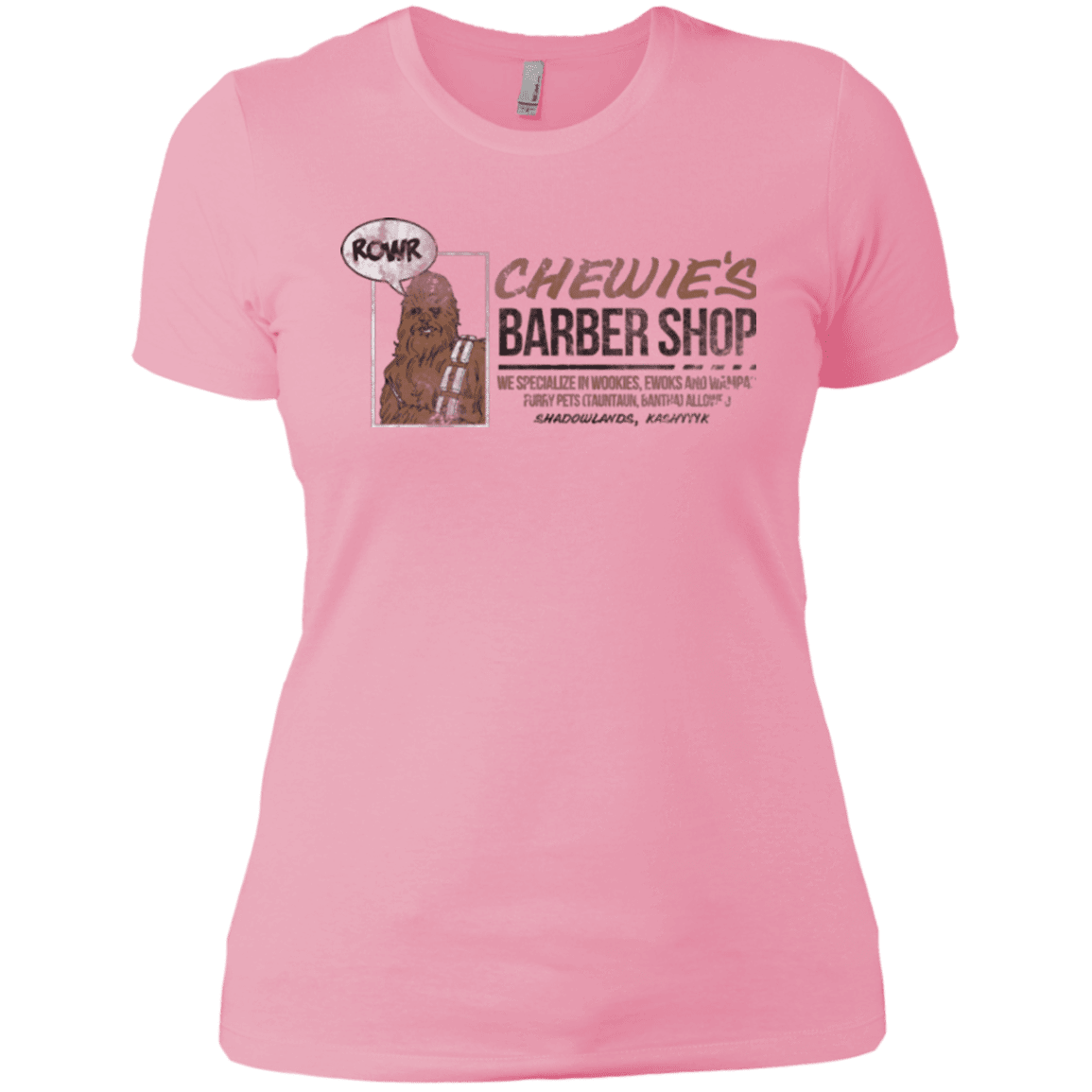 T-Shirts Light Pink / X-Small Chewie's Barber Shop Women's Premium T-Shirt