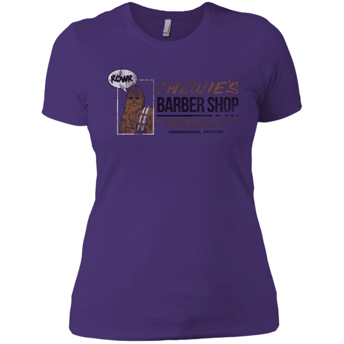 T-Shirts Purple / X-Small Chewie's Barber Shop Women's Premium T-Shirt
