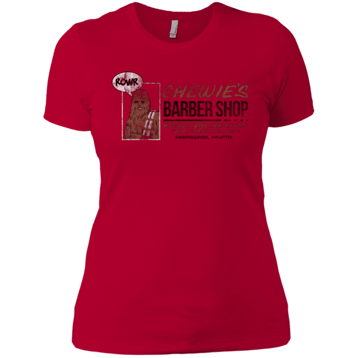 T-Shirts Red / X-Small Chewie's Barber Shop Women's Premium T-Shirt