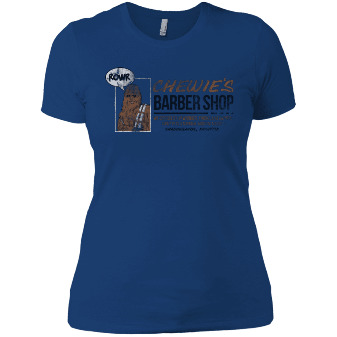 T-Shirts Royal / X-Small Chewie's Barber Shop Women's Premium T-Shirt