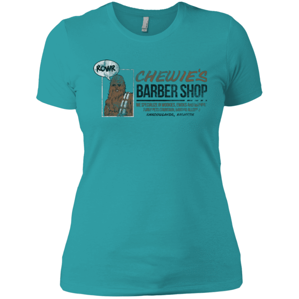 T-Shirts Tahiti Blue / X-Small Chewie's Barber Shop Women's Premium T-Shirt