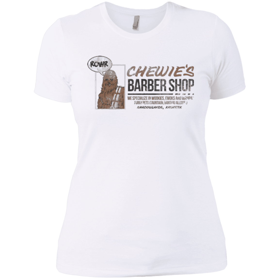T-Shirts White / X-Small Chewie's Barber Shop Women's Premium T-Shirt