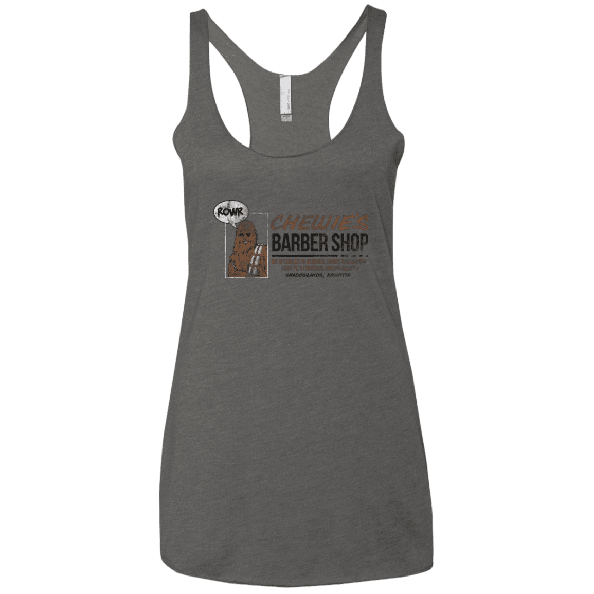 T-Shirts Premium Heather / X-Small Chewie's Barber Shop Women's Triblend Racerback Tank