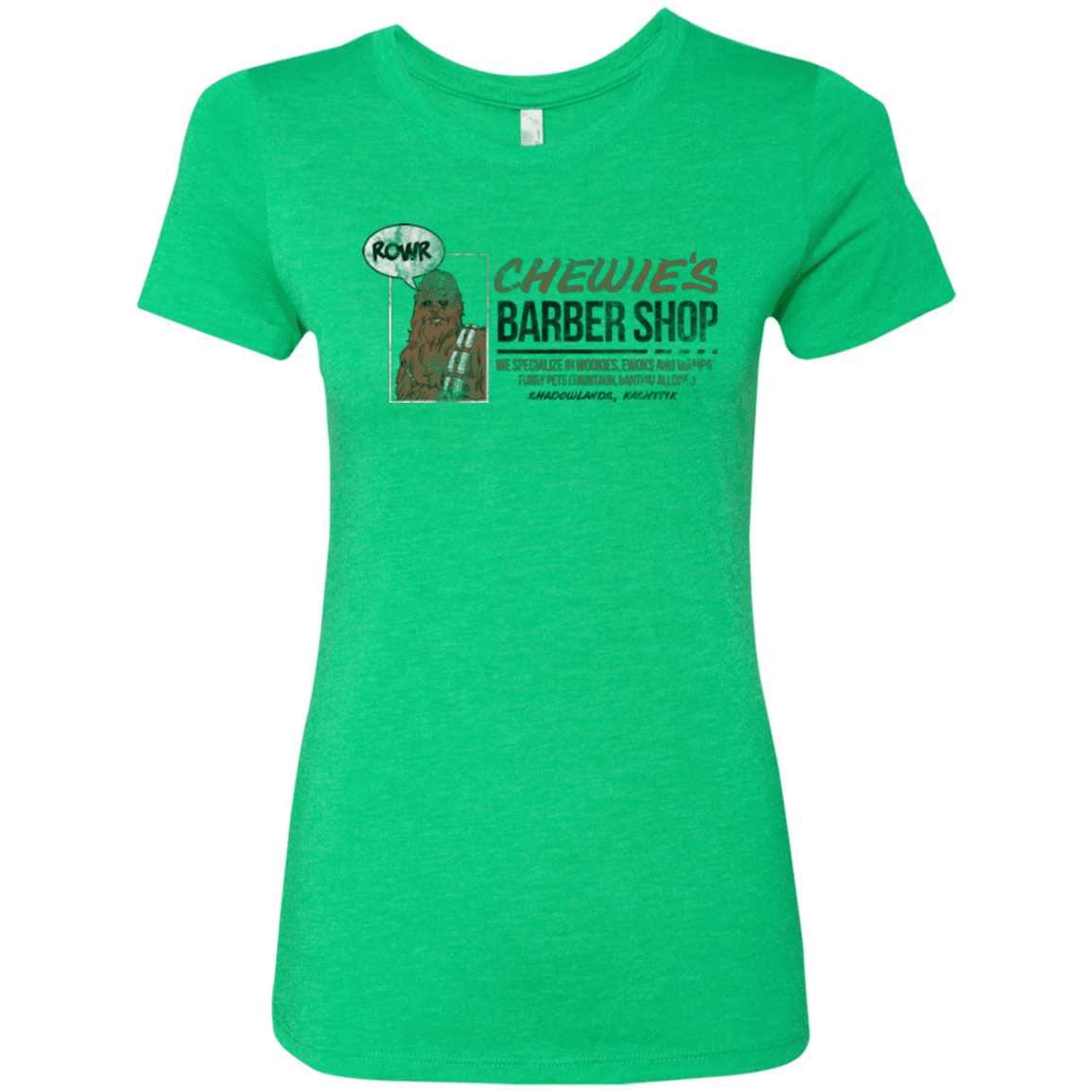 T-Shirts Envy / Small Chewie's Barber Shop Women's Triblend T-Shirt