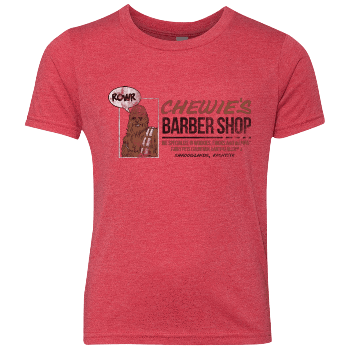 T-Shirts Vintage Red / YXS Chewie's Barber Shop Youth Triblend T-Shirt