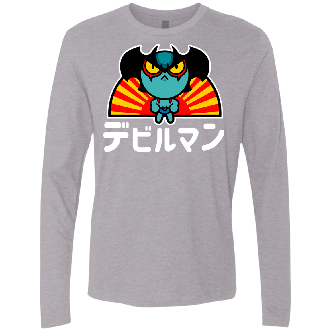 T-Shirts Heather Grey / S ChibiDebiruman Men's Premium Long Sleeve
