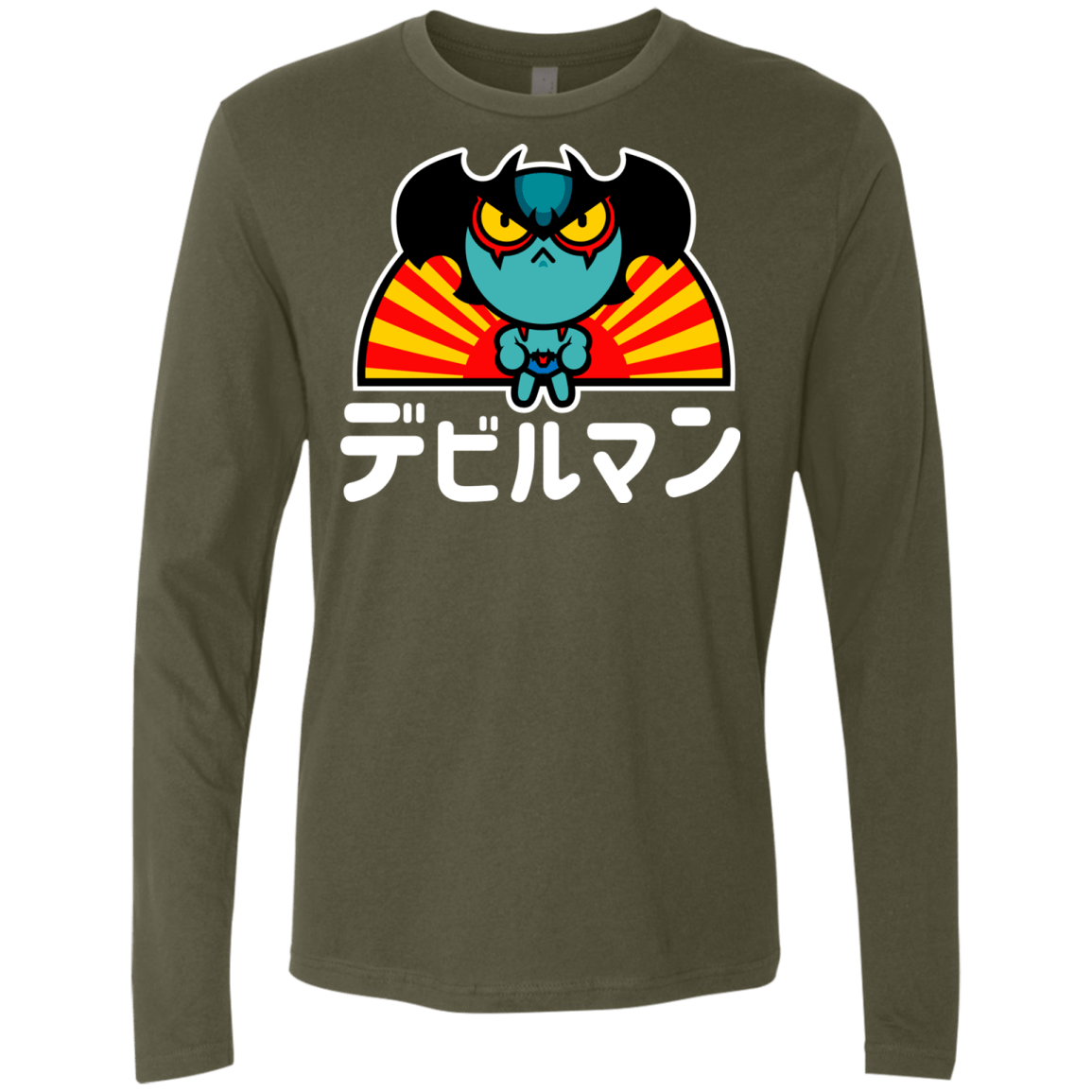 T-Shirts Military Green / S ChibiDebiruman Men's Premium Long Sleeve