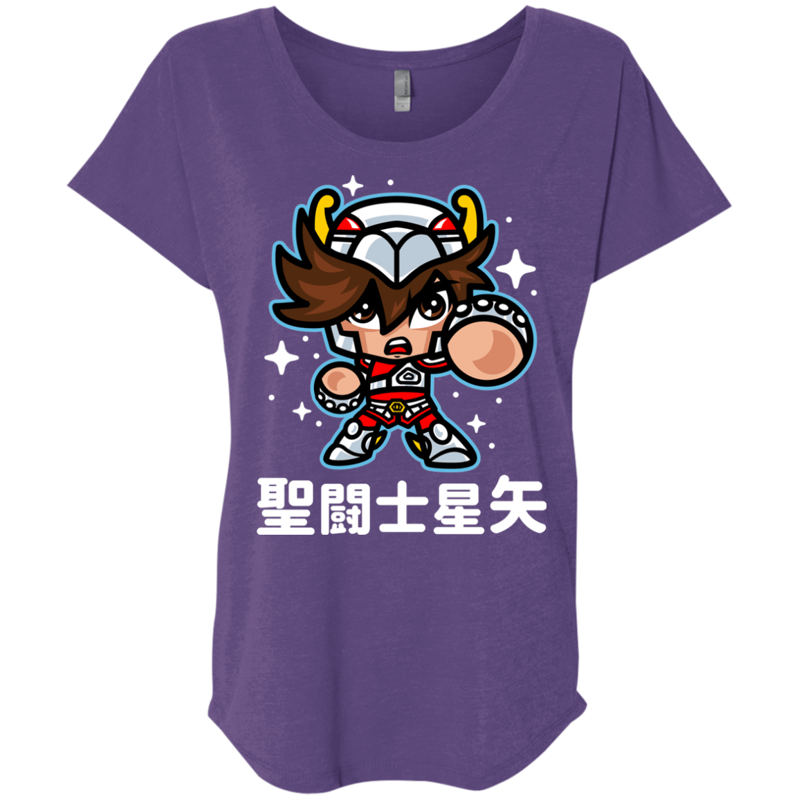 T-Shirts Purple Rush / X-Small ChibiPegasus Triblend Dolman Sleeve
