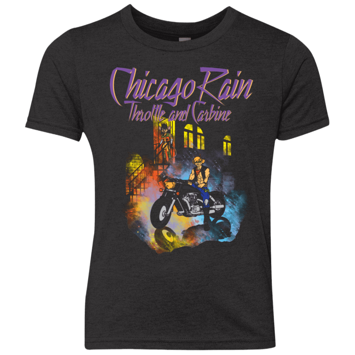 T-Shirts Vintage Black / YXS Chicago Rain Youth Triblend T-Shirt