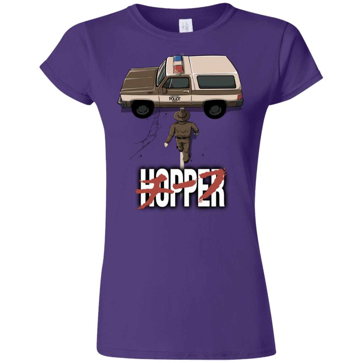 T-Shirts Purple / S Chief Hopper Junior Slimmer-Fit T-Shirt