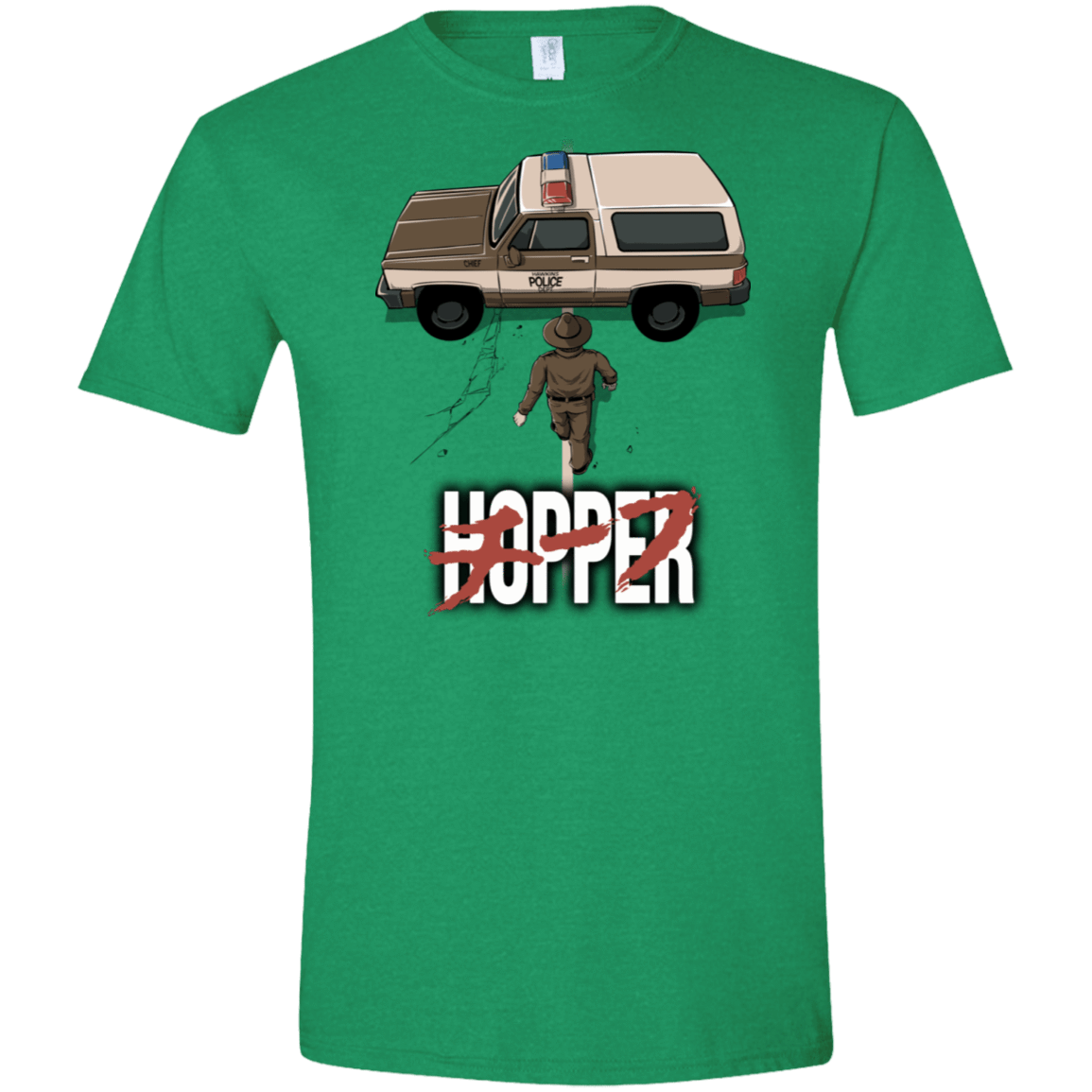 T-Shirts Heather Irish Green / S Chief Hopper Men's Semi-Fitted Softstyle