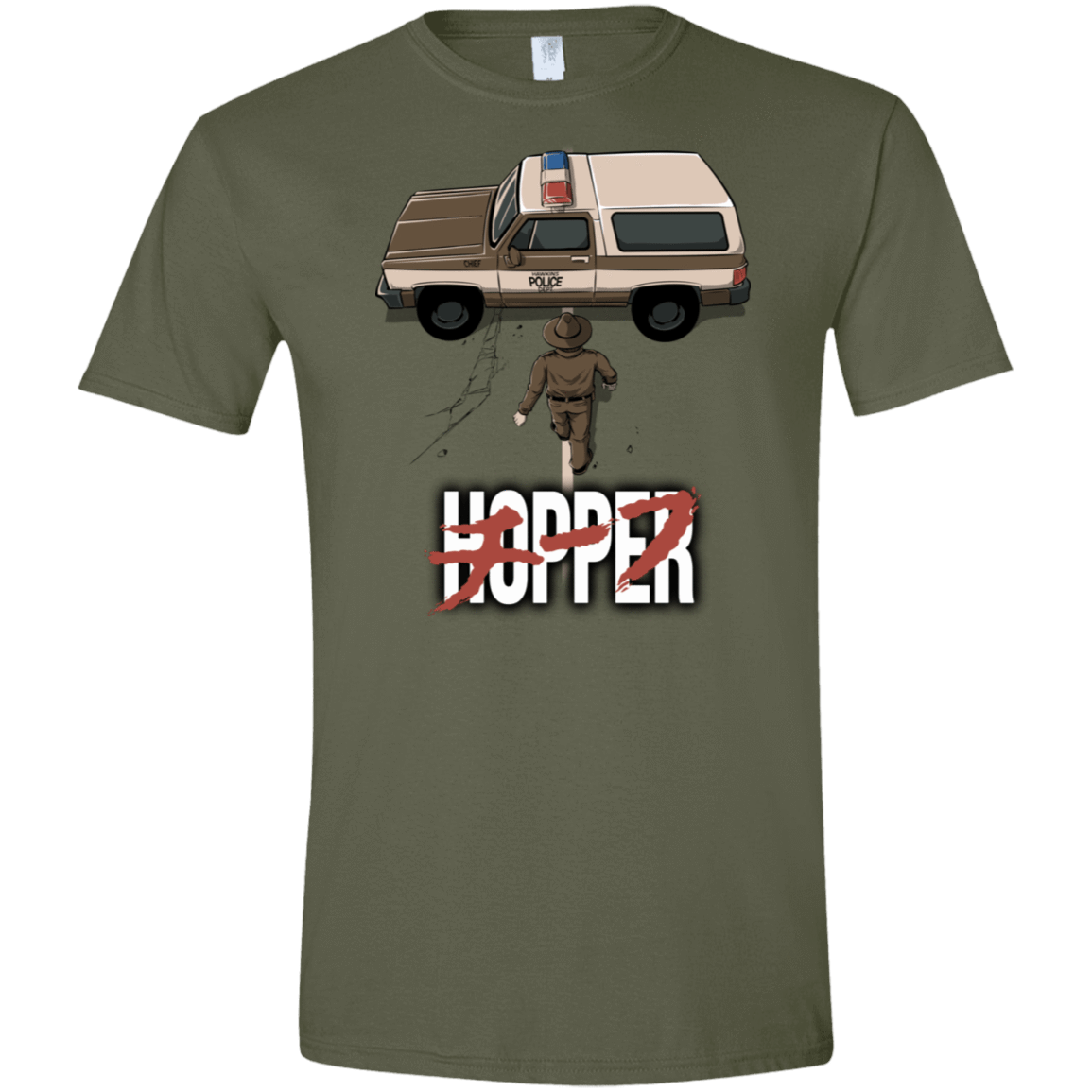 T-Shirts Military Green / S Chief Hopper Men's Semi-Fitted Softstyle