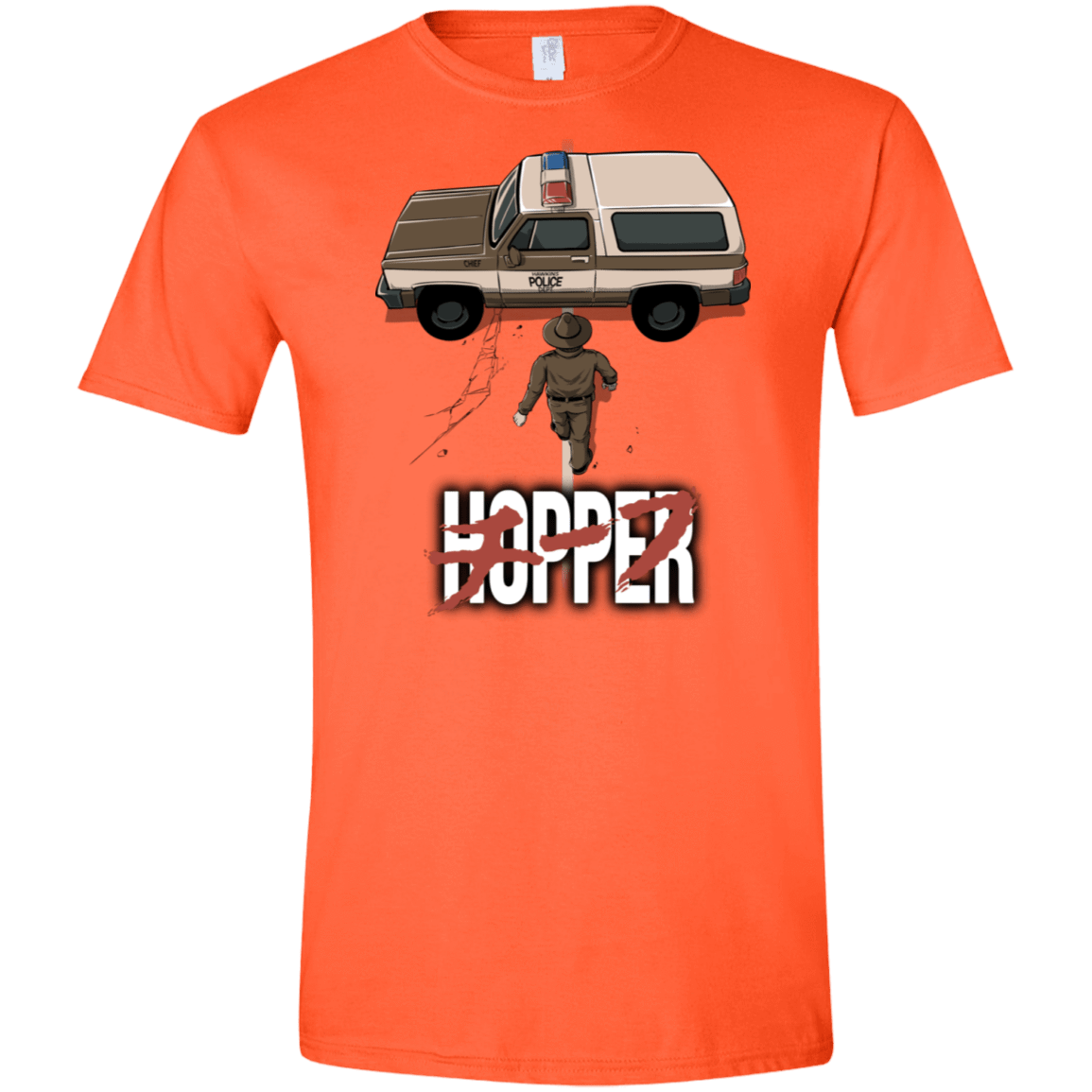 T-Shirts Orange / S Chief Hopper Men's Semi-Fitted Softstyle