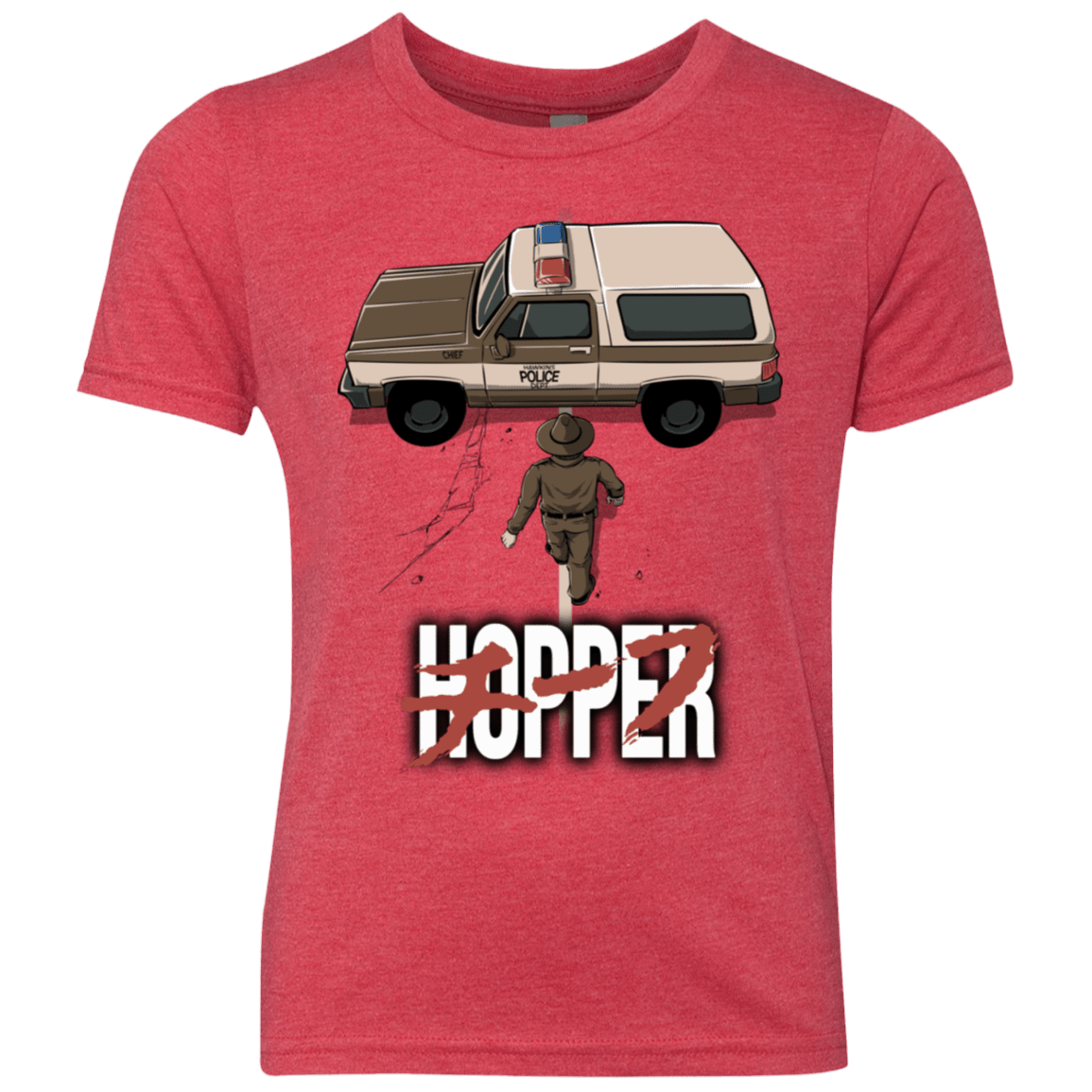 T-Shirts Vintage Red / YXS Chief Hopper Youth Triblend T-Shirt