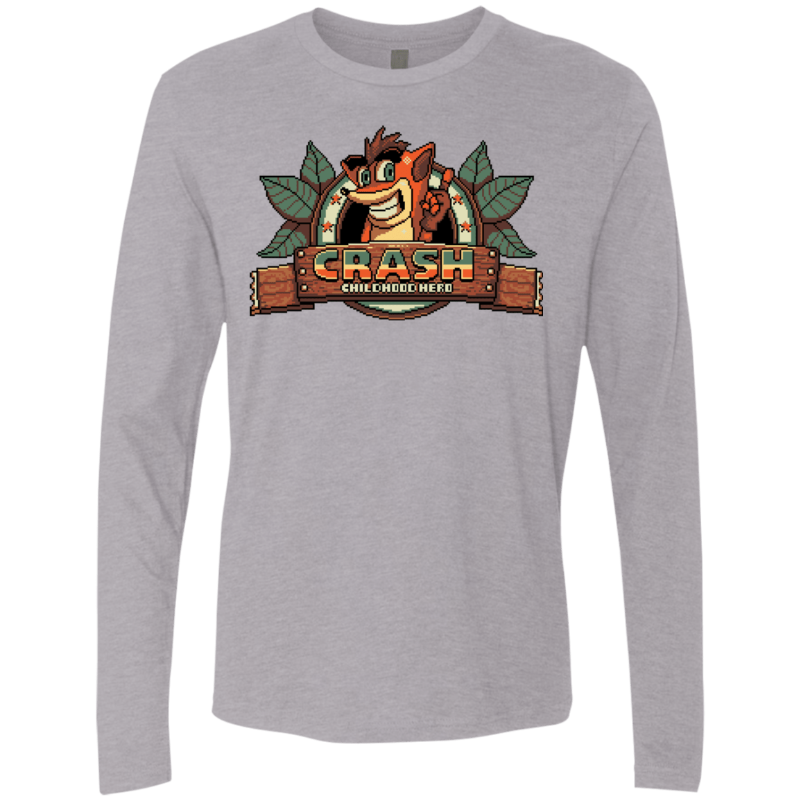 T-Shirts Heather Grey / S Childhood hero Men's Premium Long Sleeve