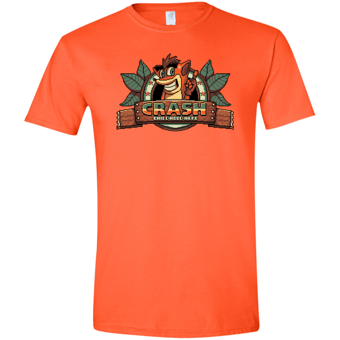 T-Shirts Orange / S Childhood hero Men's Semi-Fitted Softstyle