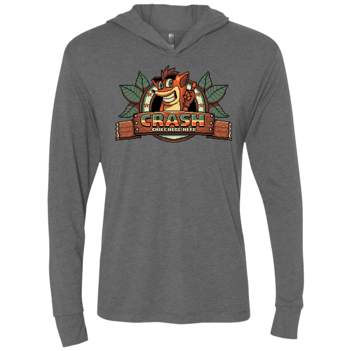 T-Shirts Premium Heather / X-Small Childhood hero Triblend Long Sleeve Hoodie Tee