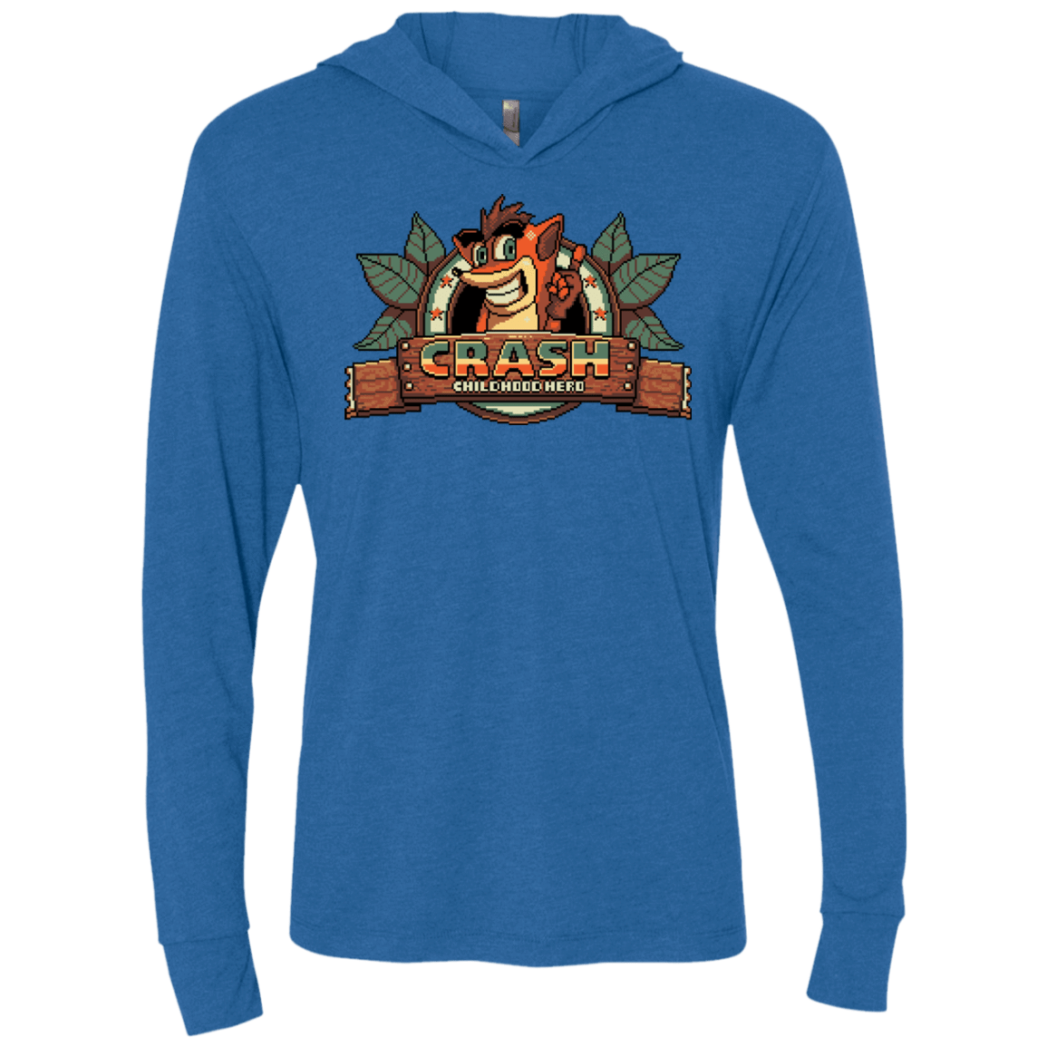 T-Shirts Vintage Royal / X-Small Childhood hero Triblend Long Sleeve Hoodie Tee