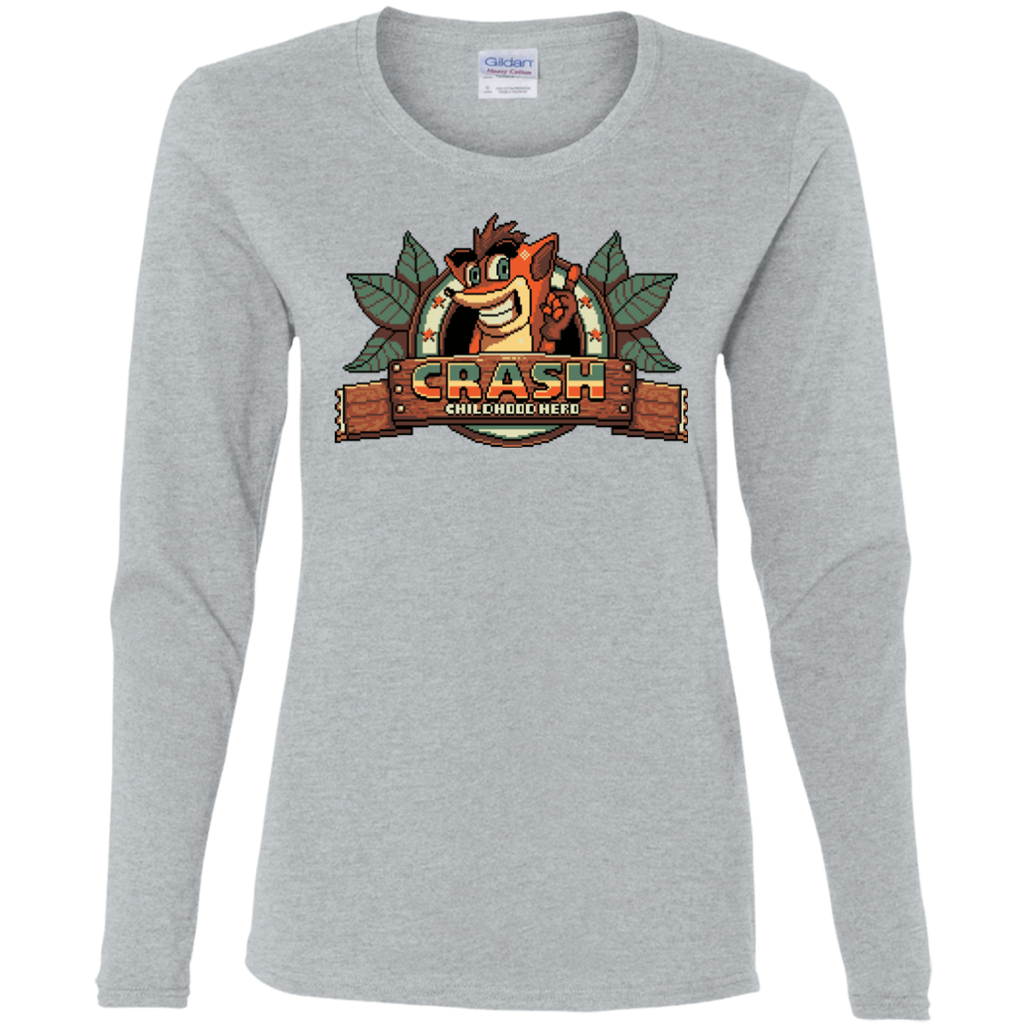 T-Shirts Sport Grey / S Childhood hero Women's Long Sleeve T-Shirt