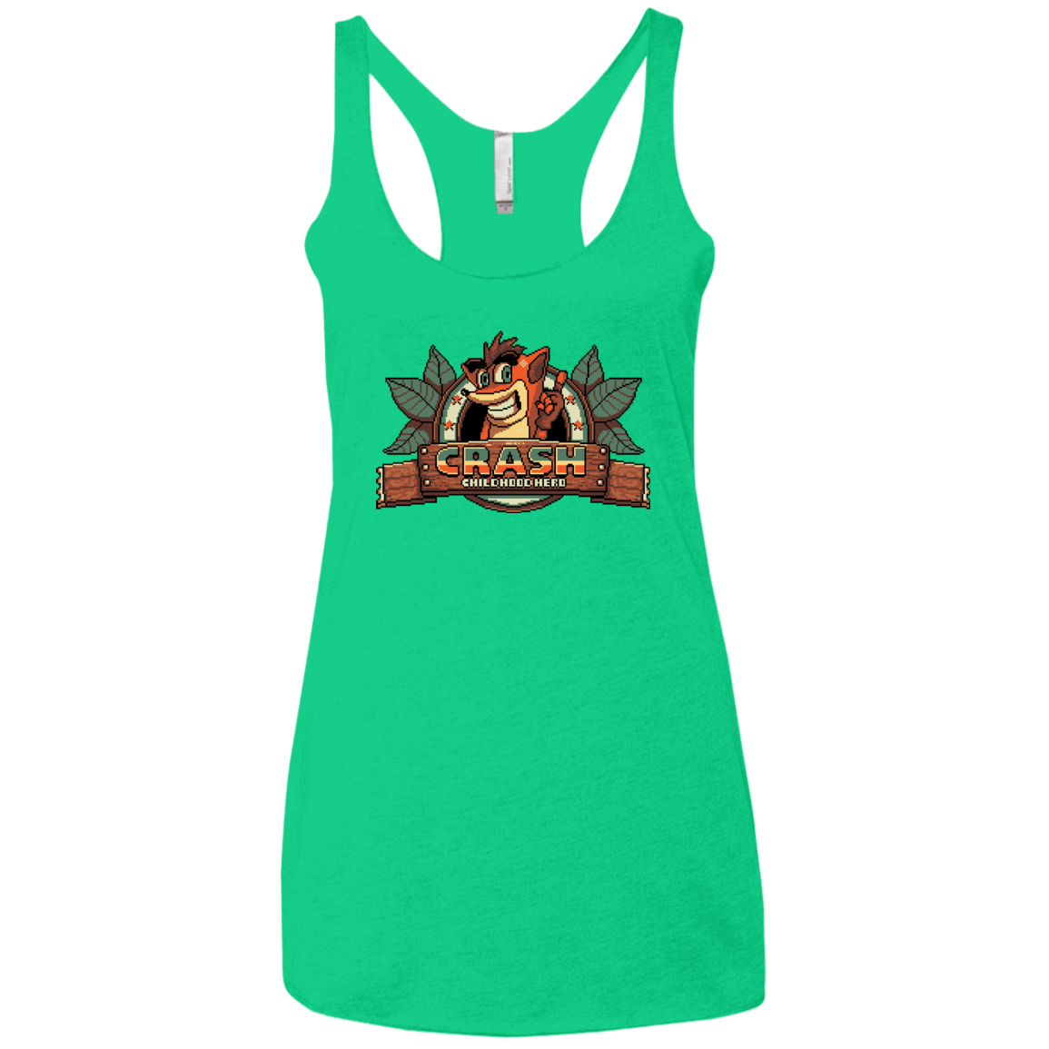 T-Shirts Envy / X-Small Childhood hero Women's Triblend Racerback Tank