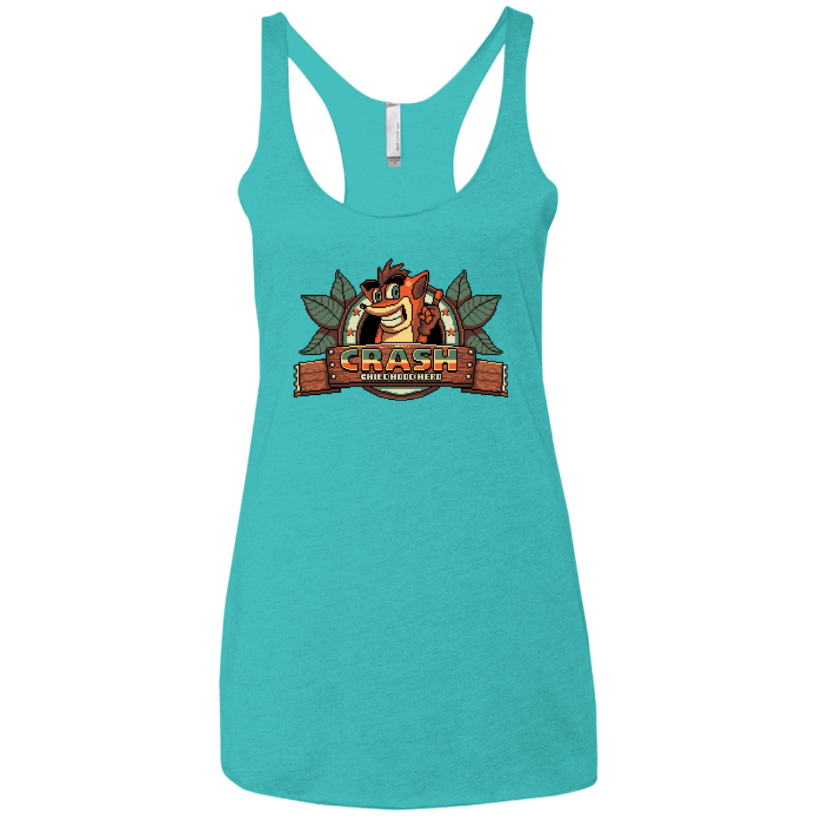 T-Shirts Tahiti Blue / X-Small Childhood hero Women's Triblend Racerback Tank