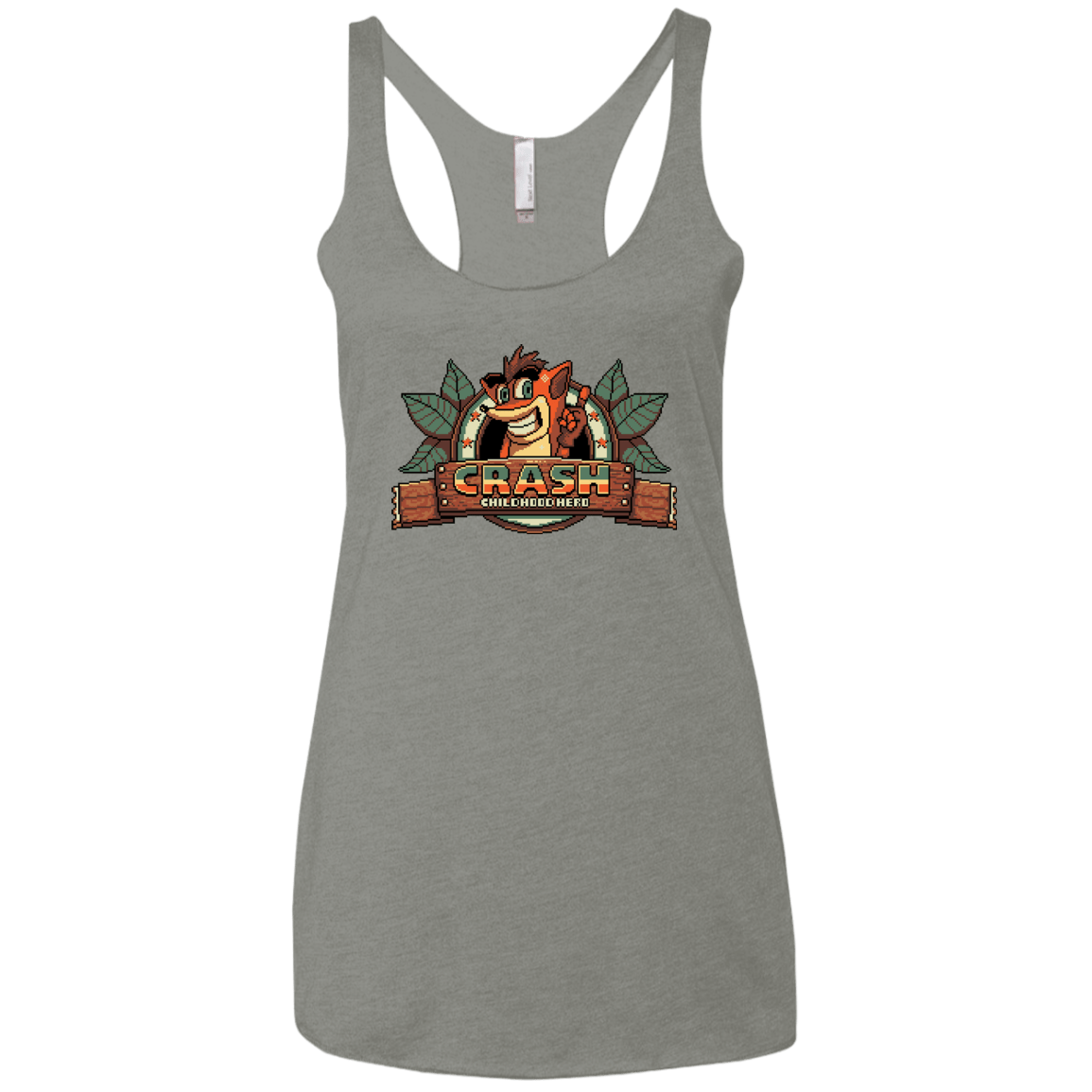 T-Shirts Venetian Grey / X-Small Childhood hero Women's Triblend Racerback Tank
