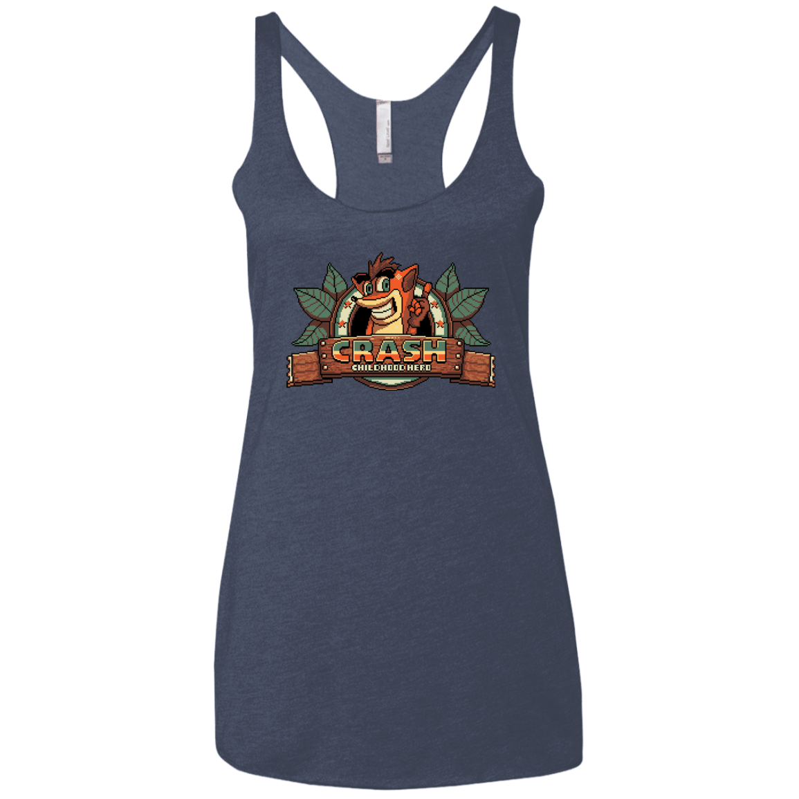 T-Shirts Vintage Navy / X-Small Childhood hero Women's Triblend Racerback Tank
