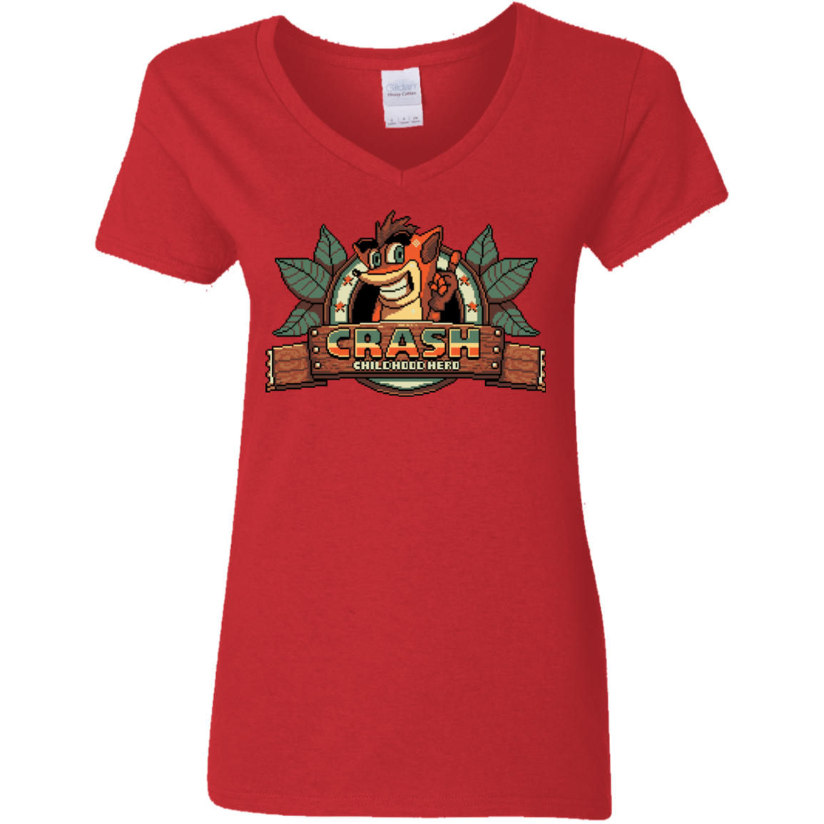 T-Shirts Red / S Childhood hero Women's V-Neck T-Shirt