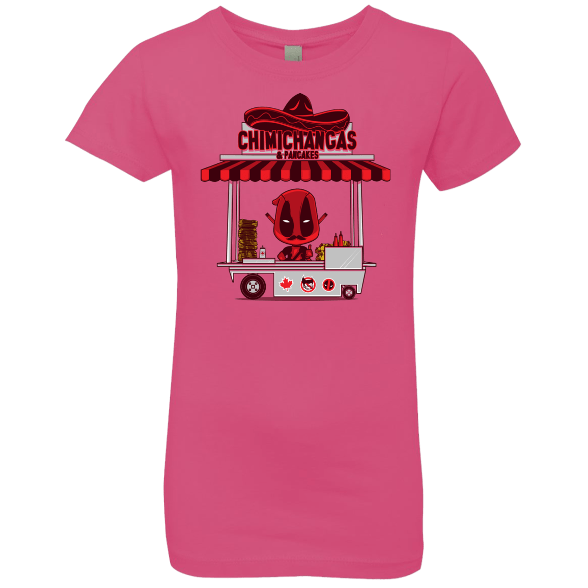 T-Shirts Hot Pink / YXS CHIMICHANGAS & PANCAKES Girls Premium T-Shirt