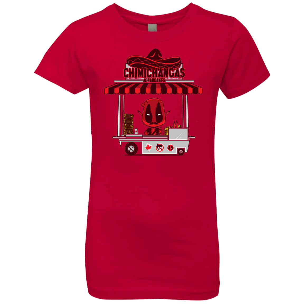 T-Shirts Red / YXS CHIMICHANGAS & PANCAKES Girls Premium T-Shirt