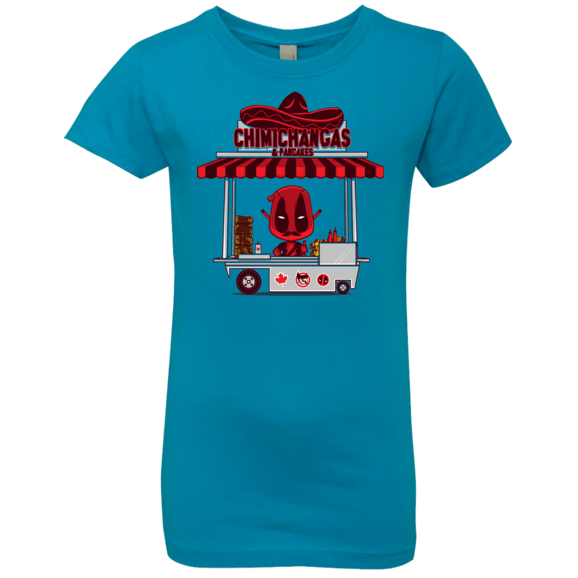 T-Shirts Turquoise / YXS CHIMICHANGAS & PANCAKES Girls Premium T-Shirt