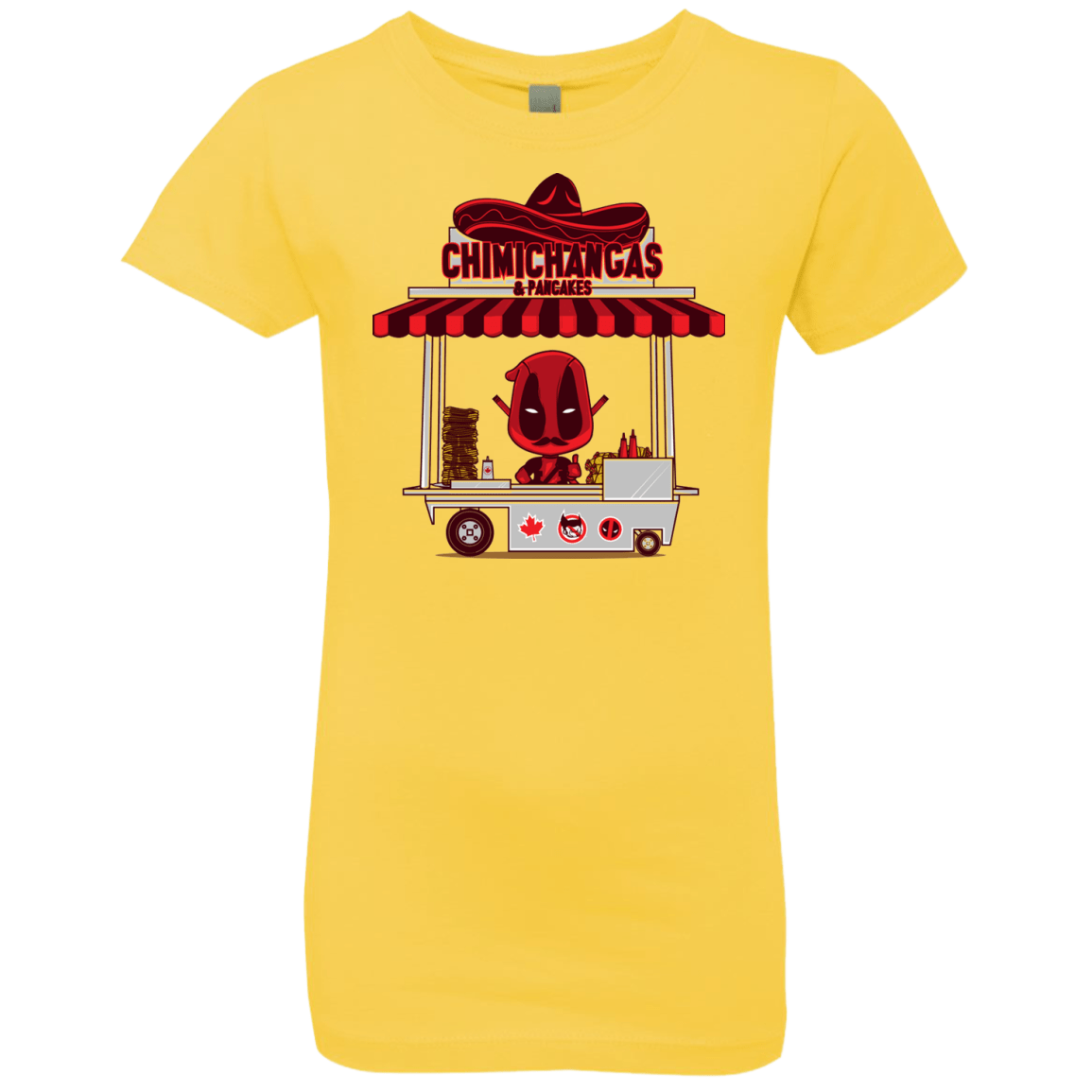 T-Shirts Vibrant Yellow / YXS CHIMICHANGAS & PANCAKES Girls Premium T-Shirt