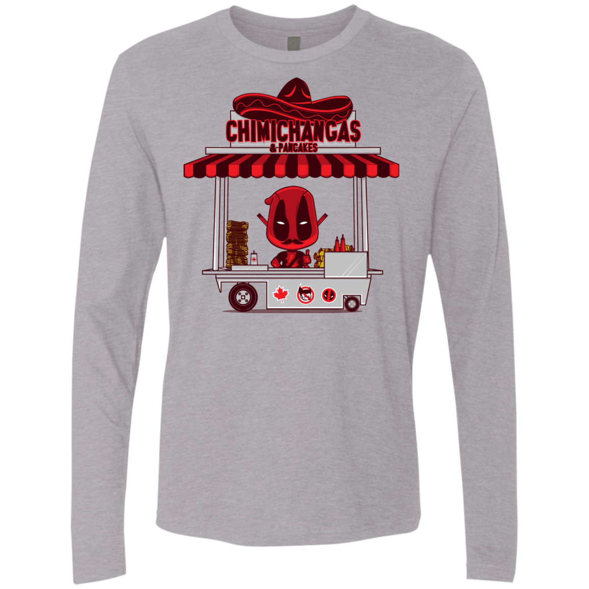 T-Shirts Heather Grey / S CHIMICHANGAS & PANCAKES Men's Premium Long Sleeve
