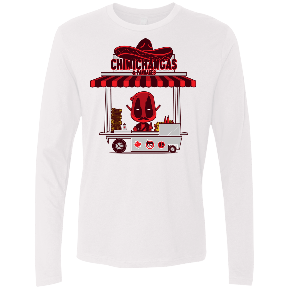 T-Shirts White / S CHIMICHANGAS & PANCAKES Men's Premium Long Sleeve