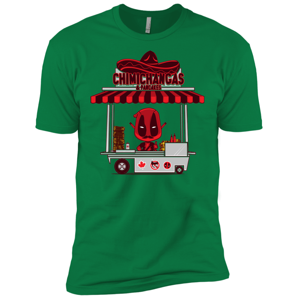 T-Shirts Kelly Green / X-Small CHIMICHANGAS & PANCAKES Men's Premium T-Shirt