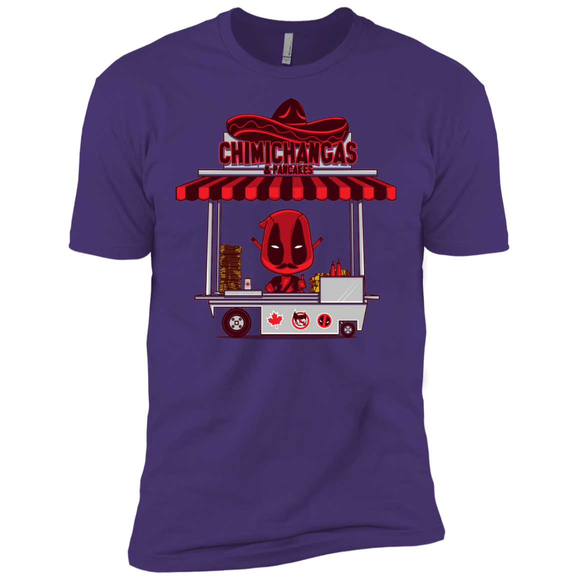 T-Shirts Purple Rush/ / X-Small CHIMICHANGAS & PANCAKES Men's Premium T-Shirt