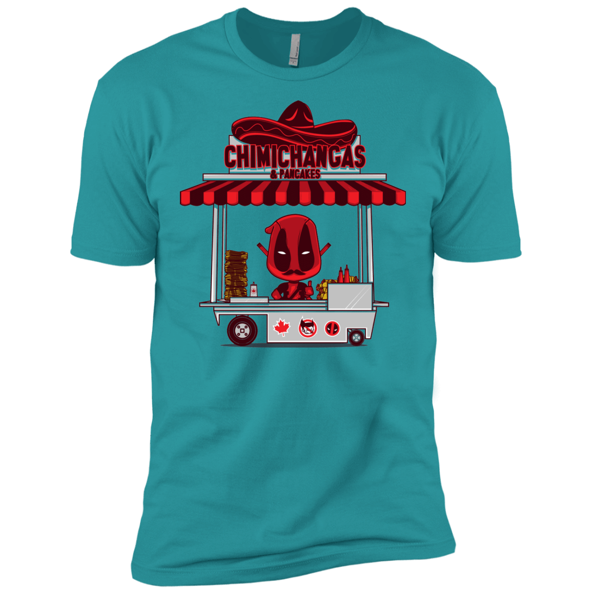 T-Shirts Tahiti Blue / X-Small CHIMICHANGAS & PANCAKES Men's Premium T-Shirt