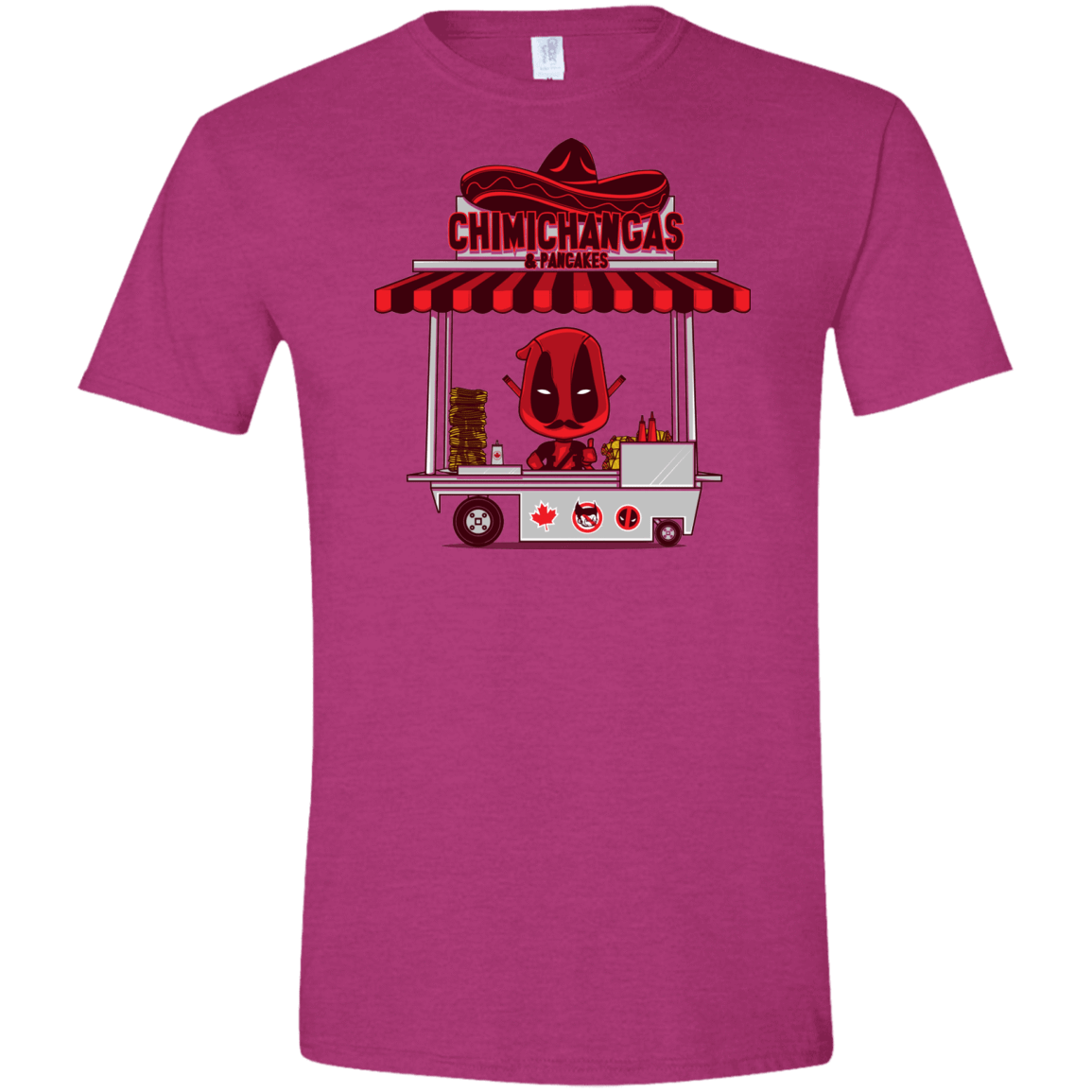 T-Shirts Antique Heliconia / S CHIMICHANGAS & PANCAKES Men's Semi-Fitted Softstyle