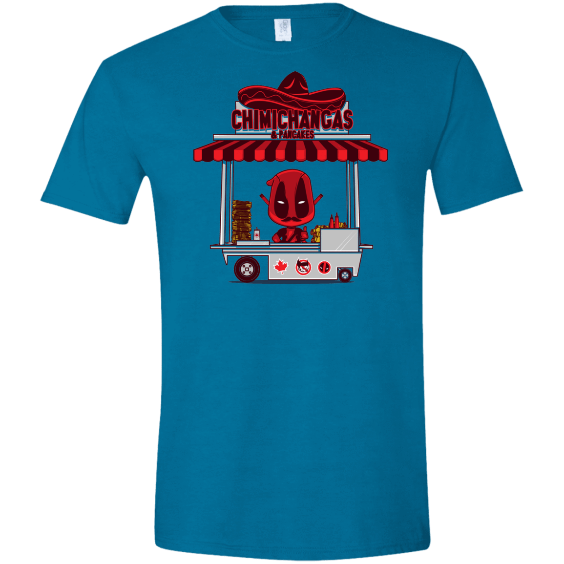 T-Shirts Antique Sapphire / S CHIMICHANGAS & PANCAKES Men's Semi-Fitted Softstyle