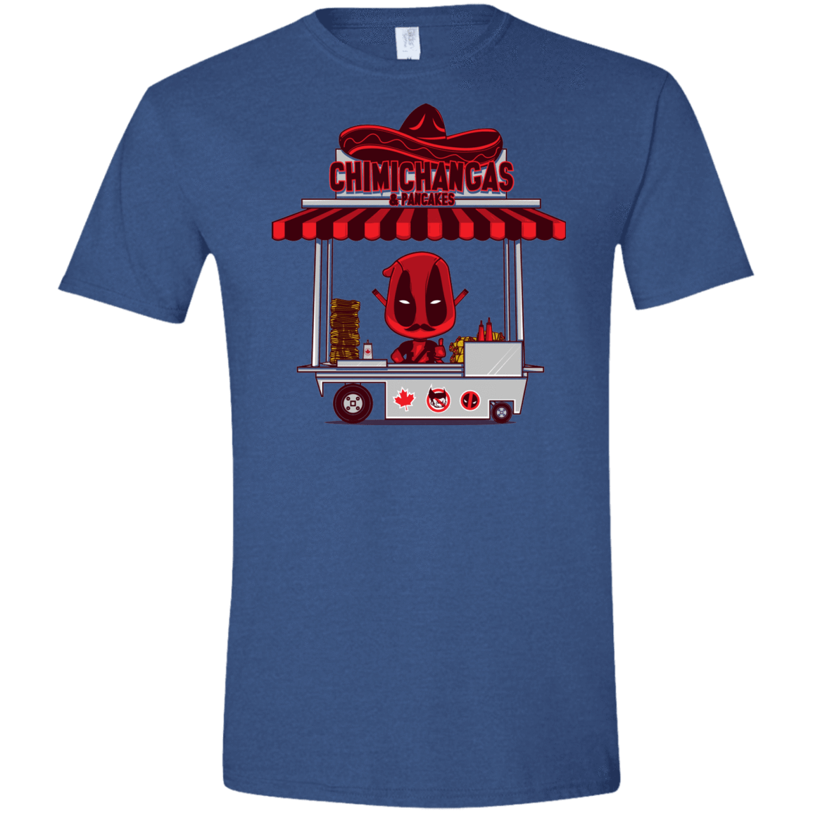 T-Shirts Heather Royal / X-Small CHIMICHANGAS & PANCAKES Men's Semi-Fitted Softstyle