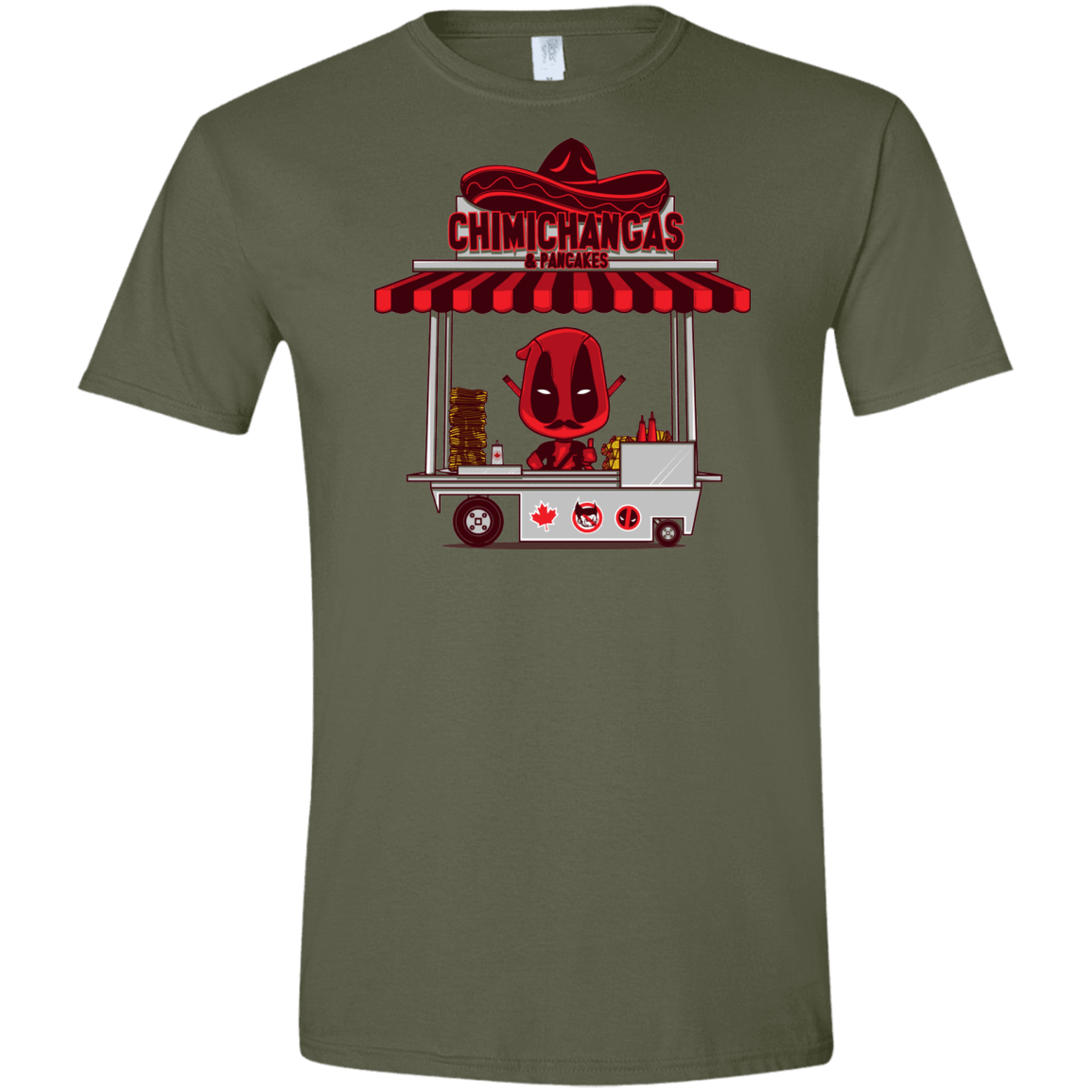 T-Shirts Military Green / S CHIMICHANGAS & PANCAKES Men's Semi-Fitted Softstyle
