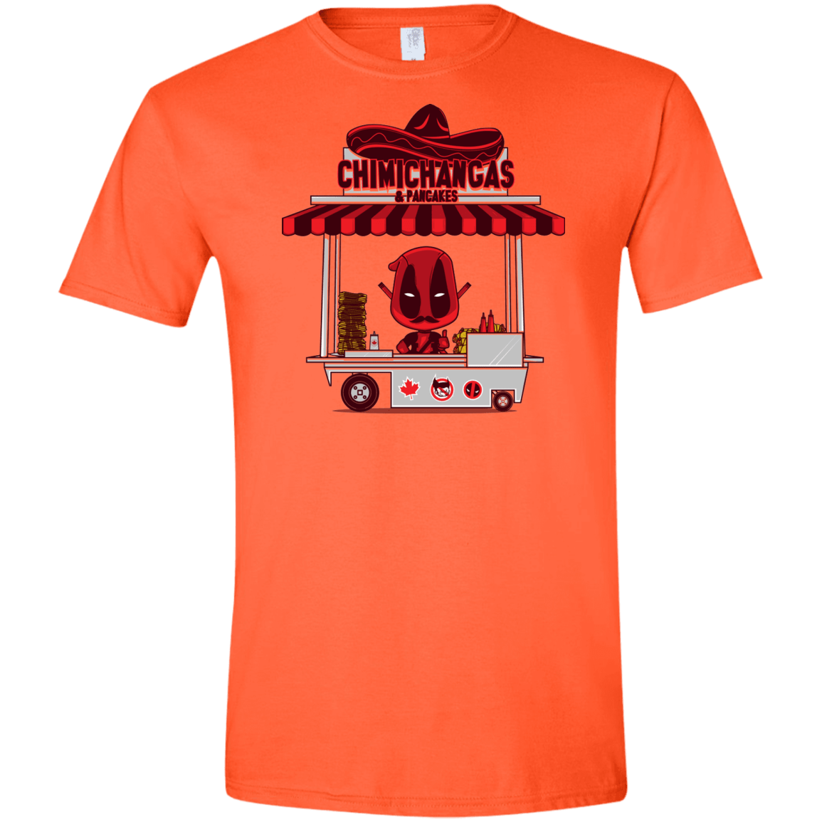 T-Shirts Orange / S CHIMICHANGAS & PANCAKES Men's Semi-Fitted Softstyle