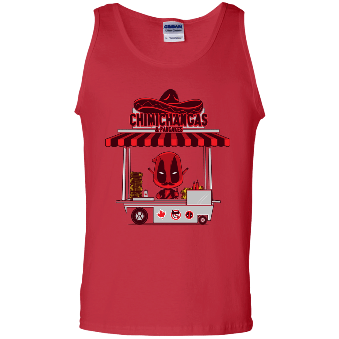T-Shirts Red / S CHIMICHANGAS & PANCAKES Men's Tank Top