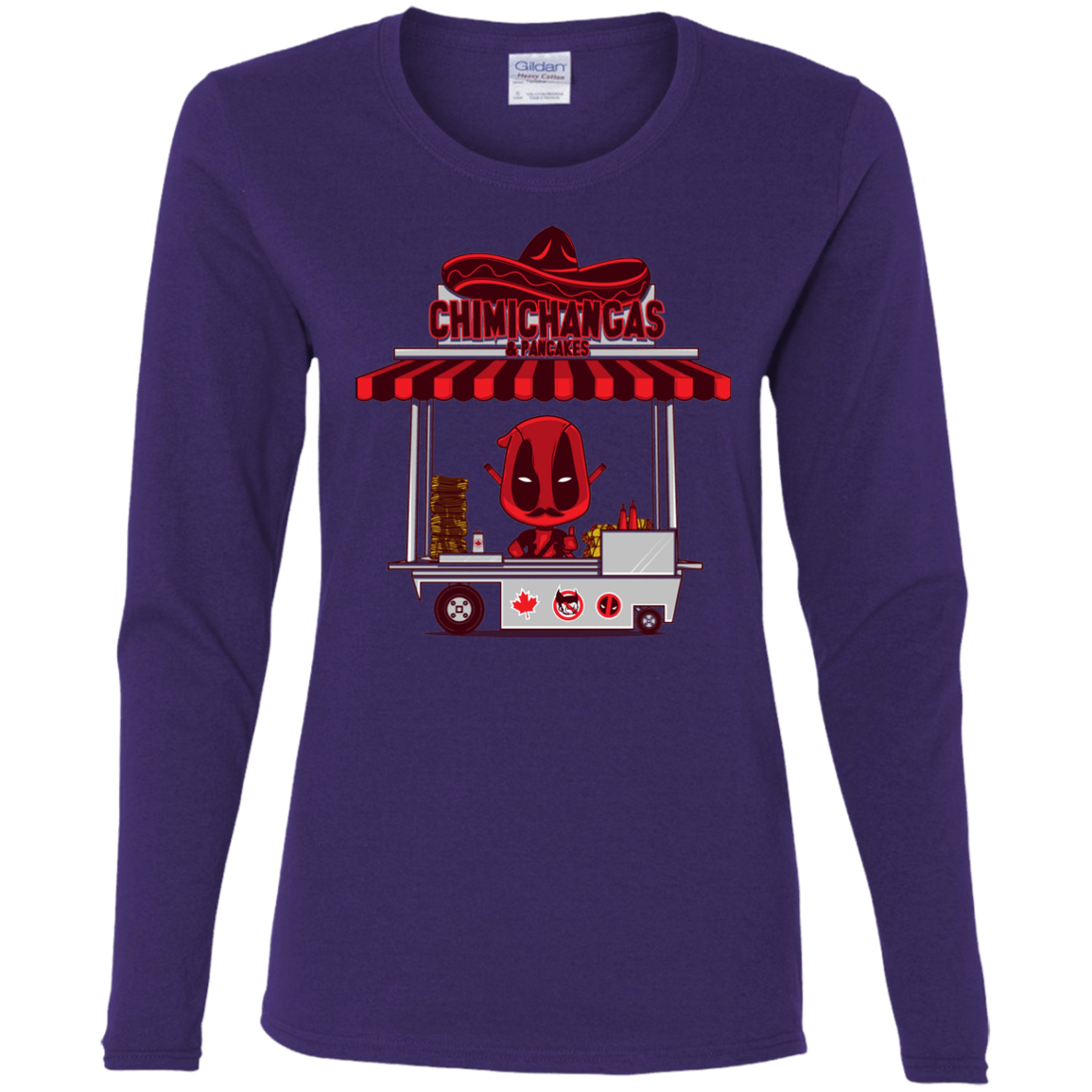 T-Shirts Purple / S CHIMICHANGAS & PANCAKES Women's Long Sleeve T-Shirt